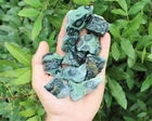 Natural Kambaba Jasper Raw Rough Crystal Chunks Green Circular Pattern Crocodile Jasper Mineral Stone for Fish