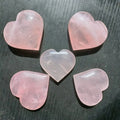 Natural Rose Quartz Heart Stone Polished Heart Shaped Pocket Palm Stone Stone