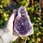 Natural Uruguay Amethyst Geode Crystal Cluster Stand Raw Amethyst Cave Decor Crystal Decoration