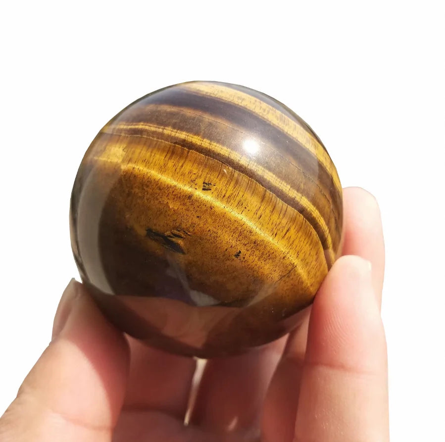 Natural Yellow Tiger Eye Sphere Ball Crystal Ball