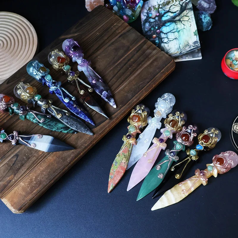 Crystal Dagger Carving Lot