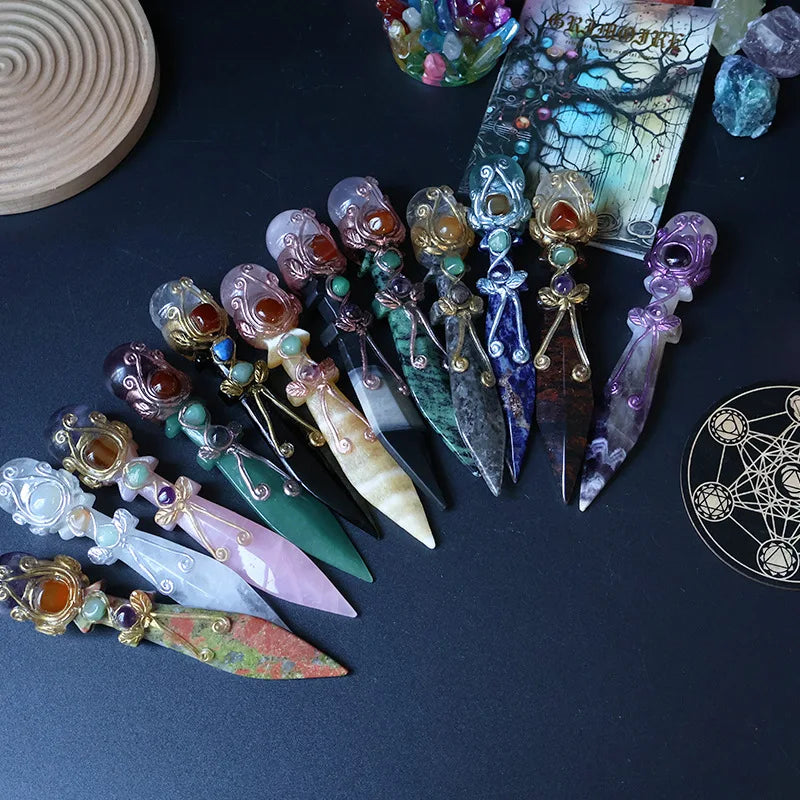 Crystal Dagger Carving Lot