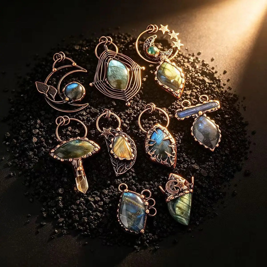 Labradorite Wire-Wrap Pendant