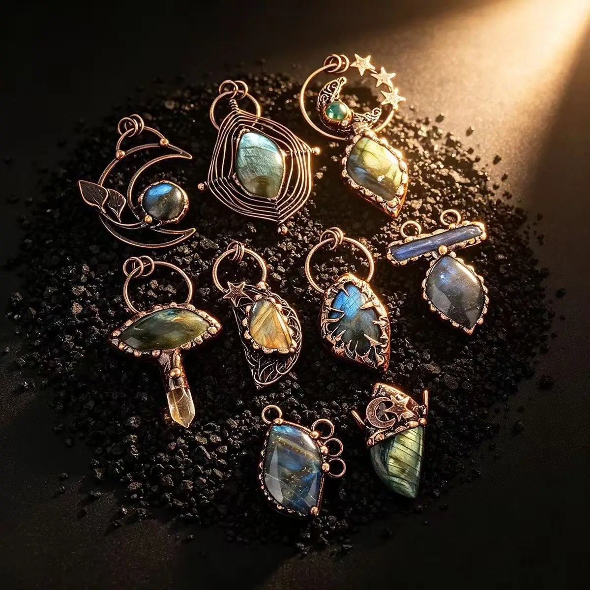 Labradorite Wire-Wrap Pendant