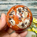 Polished Natural Money Agate Sphere Brecciated Agate Crystal Ball for Home Desktop Decor Abundance