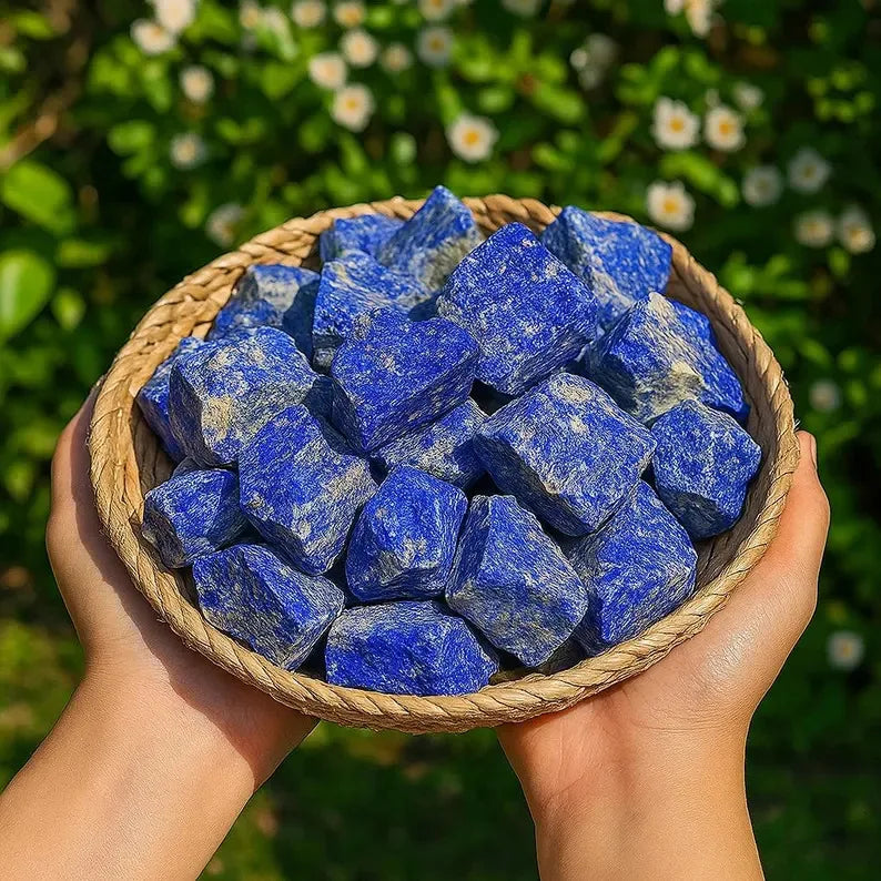 Raw Crystal Natural Stones Blue Lapis Lazuli Rough Block Stones