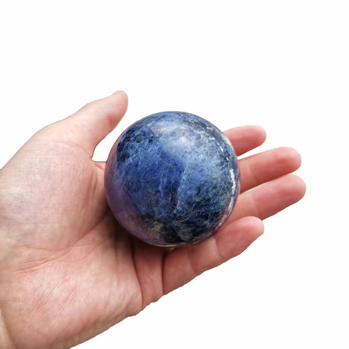 Raw Gemstone Polished Natural Blue-Veins Stone Crystal Ball Home Furnishings Handicraft Decoration