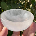 Selenite Moon Bowl With Soft Natural White Matte Texture Delicate Crescent Shape Smooth Polished Inner Cavity Ideal Crystal Decor