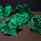 Bright Green Unpolished Natural Malachite Rough Specimen for Geology Study Present Crystal Decor