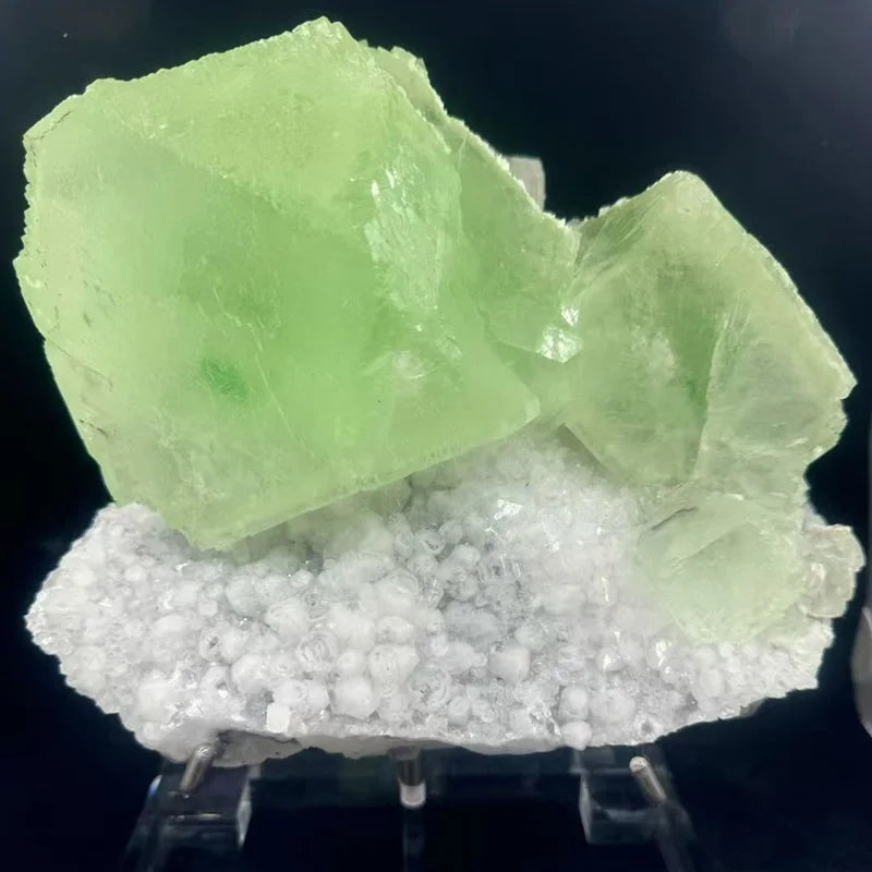 Fujian Green Cube Fluorite Mineral Specimen - 1 piece