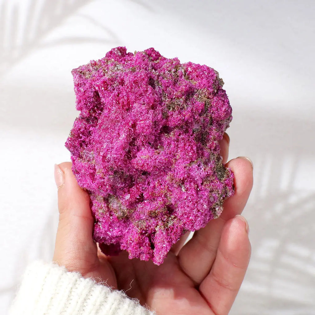 Unpolished Bright Red Natural Ruby Crystal Mineral Specimen for Geology Study Present