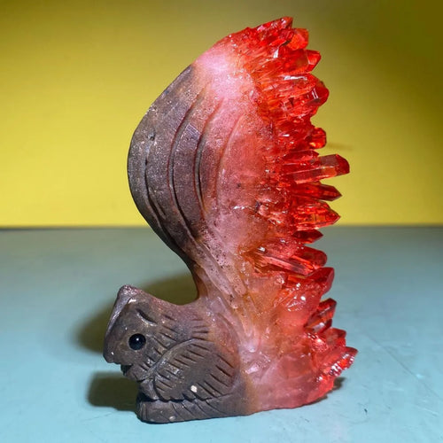 Clear Quartz Cluster Squirrel Carving - 1 kg Lot - 1 kg lot