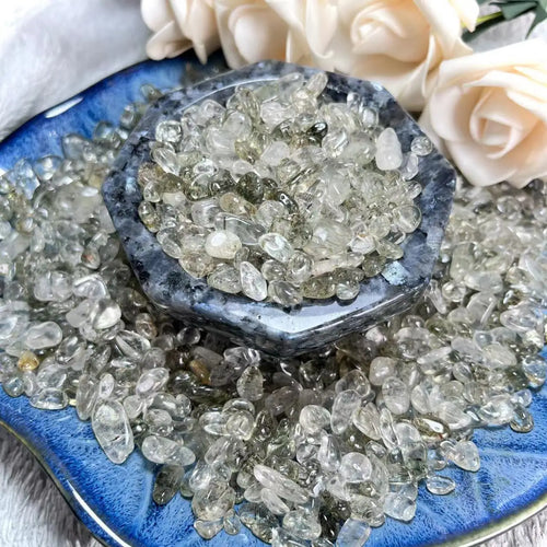 Crystals Tumbled Stones Black Rutilated Quartz Chips for Decoration Crystal Decor