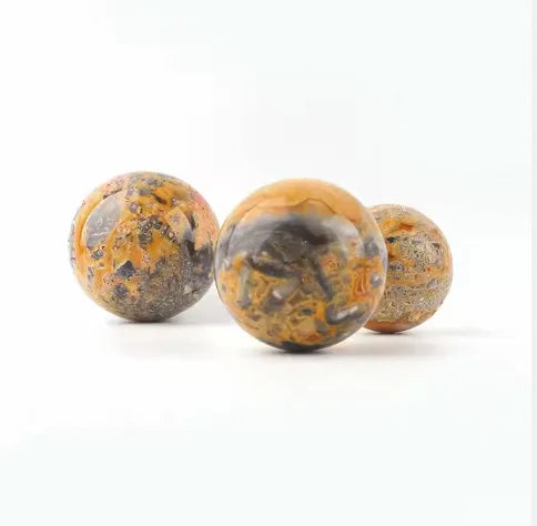 Gemstone Yellow Crazy Lace Agate Sphere Quartz Crystal Spheres Ball