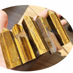Natural Gemstone Stones Polished Yellow Tiger Eye Tower Point for Decoration Crystal Decor