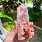 Carved Crystal Points Polished Pink Amethyst Agate Tower for Home Decoration Wedding Holiday Gift Eco-friendly