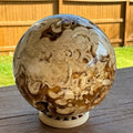 Coral Flower Sphere Polished Druzy Icelandic Geode Spar Ball Natural Crystal for Home Office Decoration