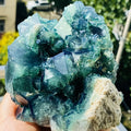 Deep Green Fluorite Crystal Cluster - 1 piece