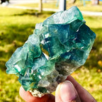 Deep Green Fluorite Crystal Cluster