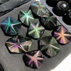 Rainbow Obsidian Crystal Crafts Unique Collector Stone for Aesthetic Home Display