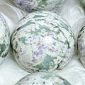 Fine Auspicious Jade Stone Ball Polished Round Jade Sphere Fortune Gem Sphere Indoor Desk Display Gift