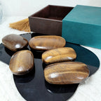Gemstone Crystal Yellow Tiger Eye Palm Stone Stone