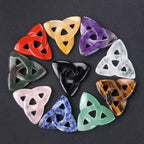 Hand Carved Natural Mixed Crystal Celtics Knot Polished for Crystal Home Decor - Standard