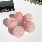 Rose Quartz Sphere Lot - 1 kg
