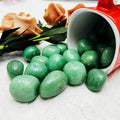 Handmade Polished Crystals Stones Tumbled Green Aventurine Tumble for Crystal Decor
