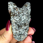 Crystal Carving Polished Yooperlite Bat with UV Reaction for
