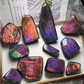 Crystal Crafts Blue and purple Labradorite Freeform Sphere Bowl Polished Natural Stone for Decoration