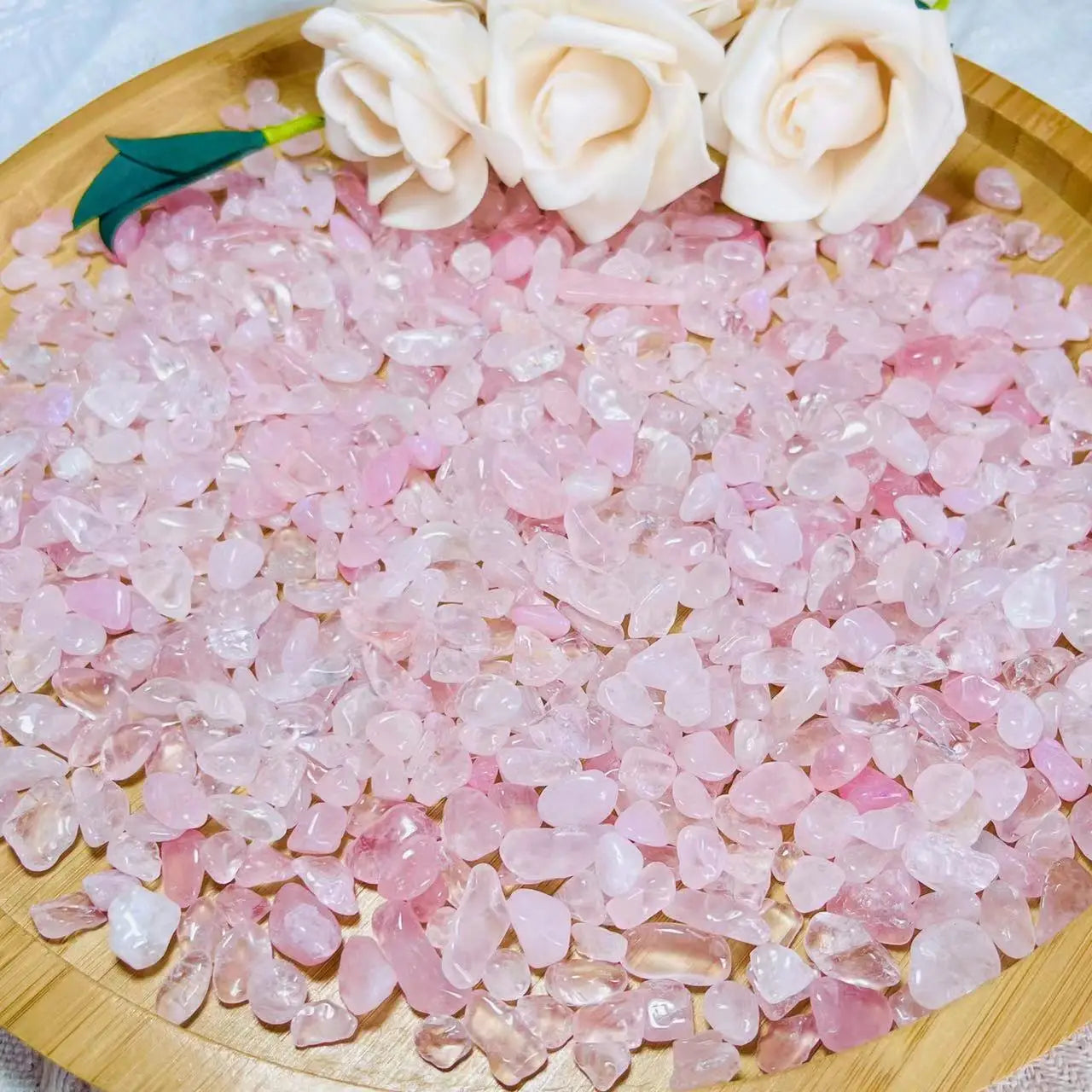 Crystals Rocks Stones in Rose Quartz Crystal Chips Crystal