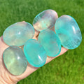 Crystal Crafts Natural Green Fluorite Palm Stone for Home Decoration