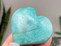 Hot Sell Natural Amazonite Heart Flashy Puff CrystalHola Love Theme Crystal Decor