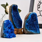 Man-Made Blue Geode Cluster Display