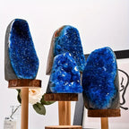 Man-Made Blue Geode Cluster Display - 1 piece