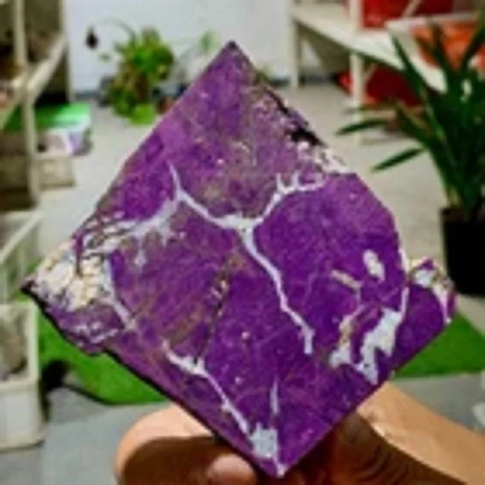 Namibia Natural Metallic Dark Purple Purpurite Piece Slab Rough Rare Specimen Crystal Decor