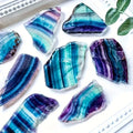 Natural Colorful Fluorite Slab Crystal Slab Collector Specimen Rainbow Fluorite