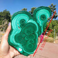Natural Malachite Slab Crystal Slice Crystal for Decoration Polished