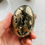 Natural Raw Druzy Pyrite Eggs Shaped Specimen As Gift Crystal Decor