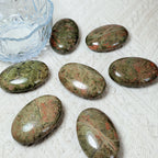 Natural Unakite Polished Palm Stone for Collection & Gifting