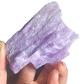 UV Reactive Purple Kunzite Raw Mineral Chunk Color Changing Crystal Specimen