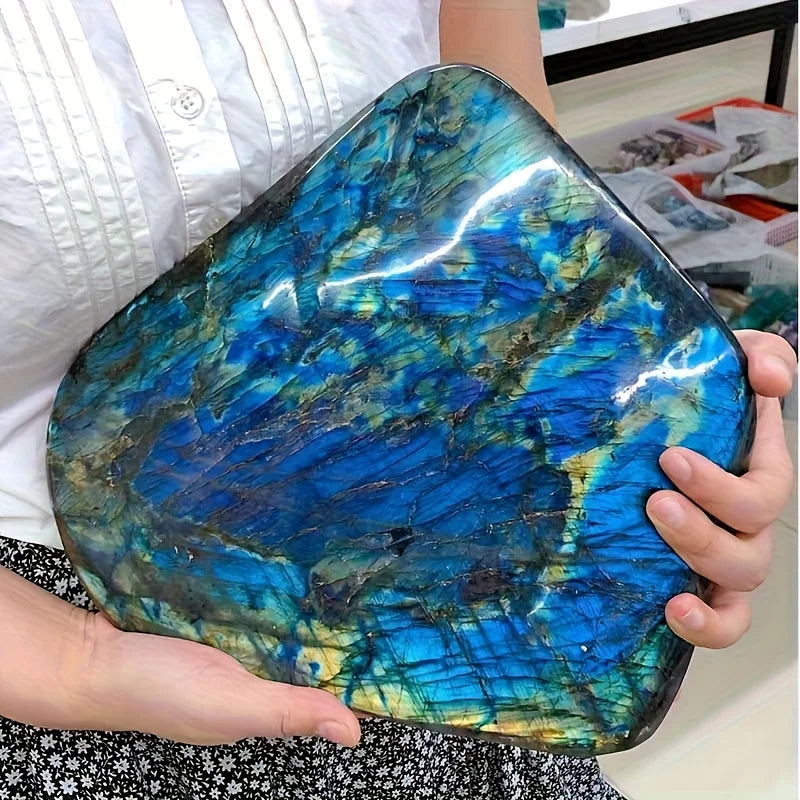 Sparkling Polished Labradorite Freeform Stones Blue Decorations Suitable for Gift and Decor Crystal Decor
