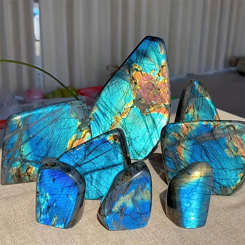 Sparkling Polished Labradorite Freeform Stones Blue Decorations Suitable for Gift and Decor Crystal Decor