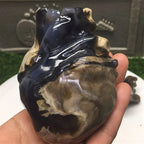 Volcanic Agate Heart Modern Decorative Ornaments Special Gifts for Others Crystal Decor