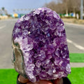 Amethyst Geode Clusters Nature Crystal Carved Specimen for Home Decoration Gift