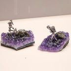 Natural Amethyst Crystal Miner Carving Stone Crafts