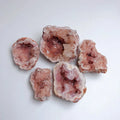 Pink Amethyst Crystal Cluster Heading Druzy Cherry pink Agate Hole for Decoration or Gift
