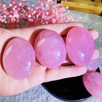 Crystal Stones High Rose Quartz Palm Stone for Ornament