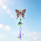 Natural Crystal Round Eco-Friendly Sun Catchers Moon and Amethyst Suncatchers
